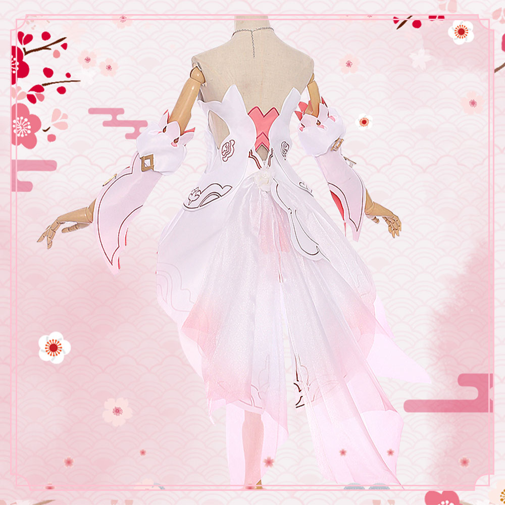 Honkai Impact 3rd Shattered Samsara Yae Sakura Bridal Game Cosplay Costume - Qcoser