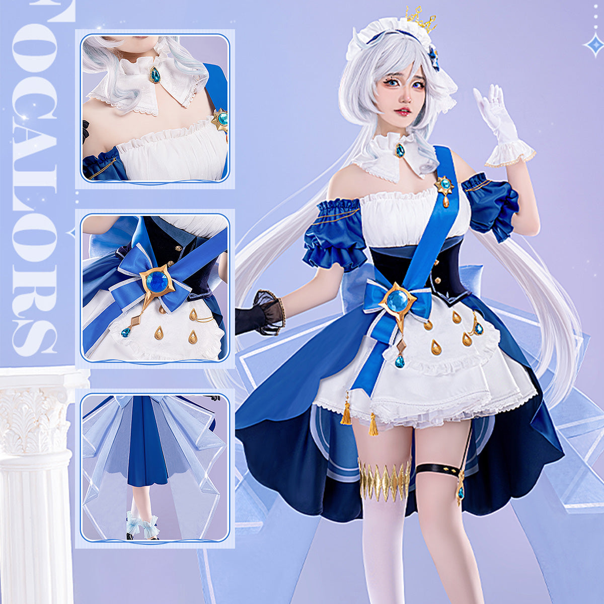 Genshin Impact Furina High Quality Anime Hot Game Halloween Cosplay Costume