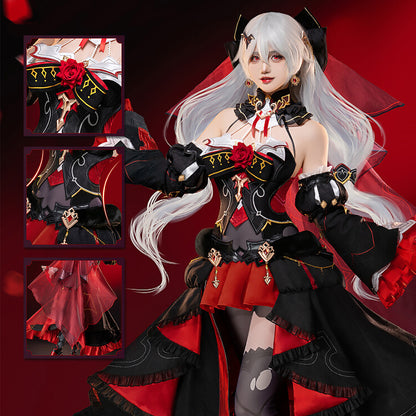 Honkai Impact 3rd Theresa Apocalypse Lunar Vow: Crimson Love Game Suit Gorgeous Game Anime Cosplay Costume