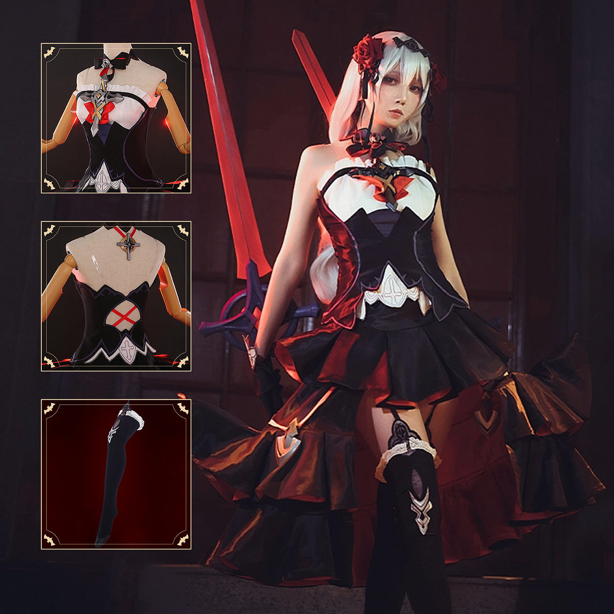 Honkai Impact 3rd Cosplay Theresa Apocalypse Under the Moon Oath Game Anime Cosplay Costume