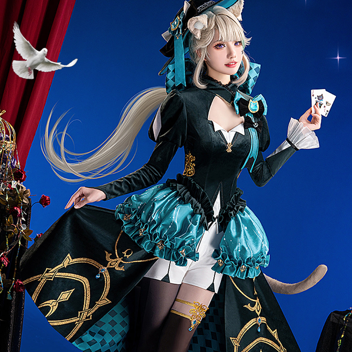 Genshin Impact Lynette Magician Game Suit Gorgeous Sexy High Quality Anime Hot Game Halloween Cosplay Costume