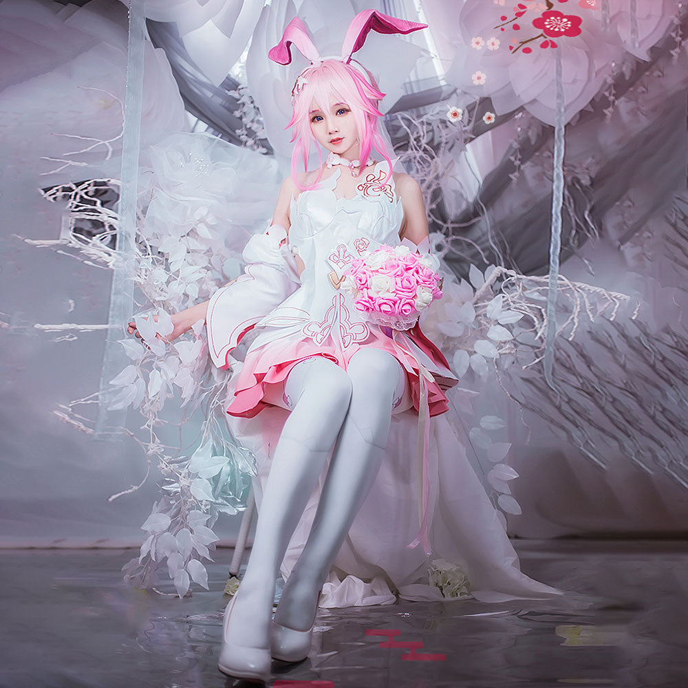 Honkai Impact 3rd Shattered Samsara Yae Sakura Bridal Game Cosplay Costume - Qcoser