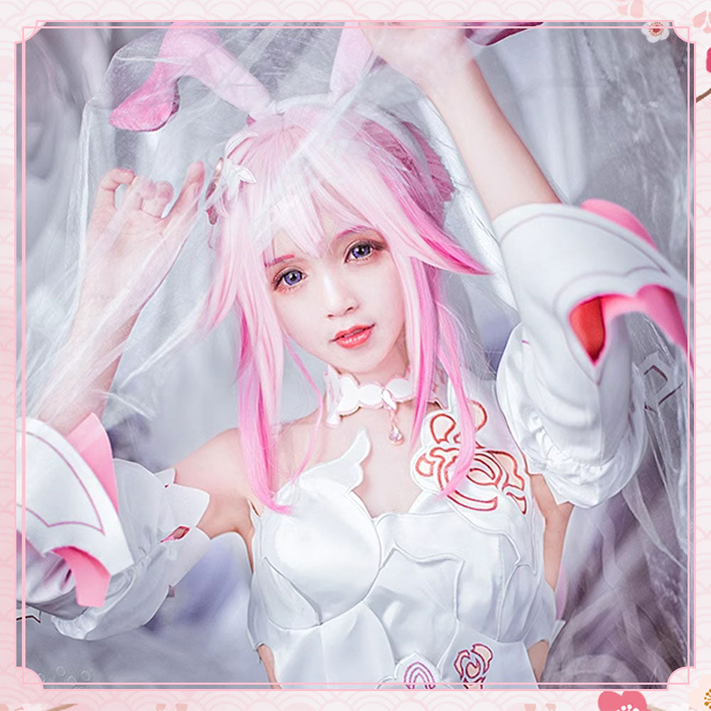 Honkai Impact 3rd Shattered Samsara Yae Sakura Bridal Game Cosplay Costume - Qcoser