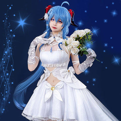 Genshin Impact Ganyu Underwater Wedding High Quality Anime Game Halloween Cosplay Costume - Qcoser