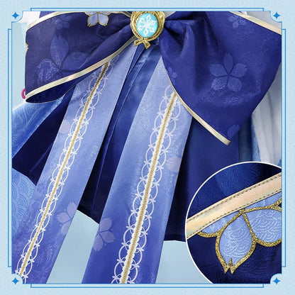 Genshin Impact Kamisato Ayaka High Quality Anime Game Halloween Cosplay Costume - Qcoser