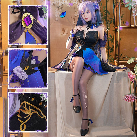 Genshin Impact KeQing High Quality Anime Game Halloween Cosplay Costume - Qcoser