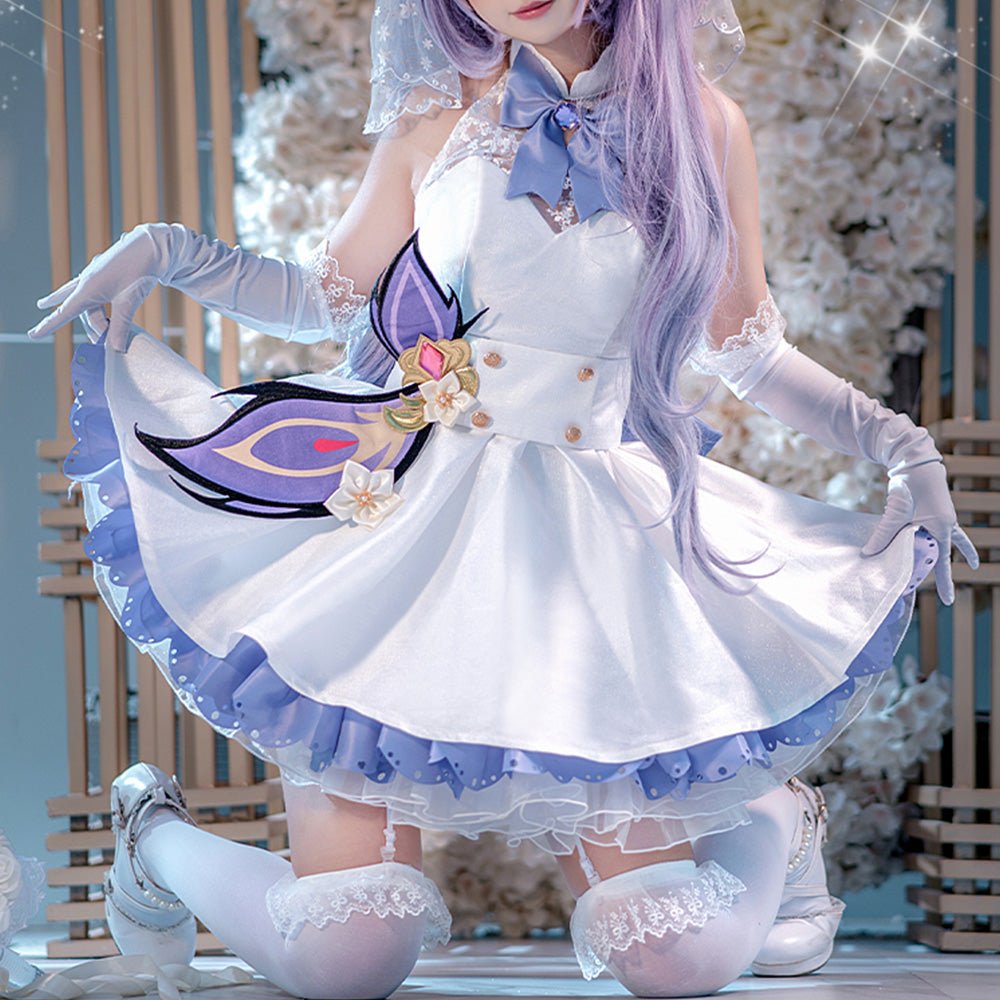 Genshin Impact Keqing High Quality Anime Game Halloween Cosplay Costume - Qcoser