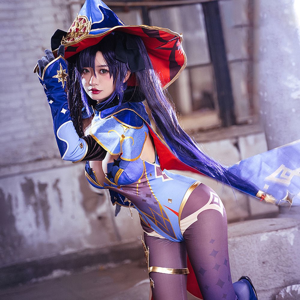 Genshin Impact Mona High Quality Anime Game Halloween Cosplay Costume - Qcoser