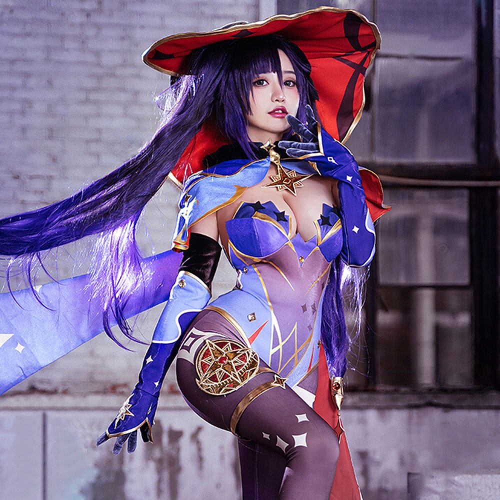 Genshin Impact Mona High Quality Anime Game Halloween Cosplay Costume - Qcoser