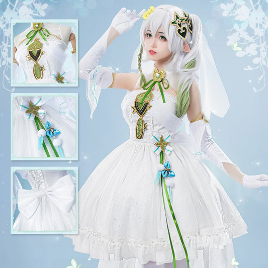 Genshin Impact Naxida Little Grass Deity High Quality Anime Game Halloween Cosplay Costume - Qcoser