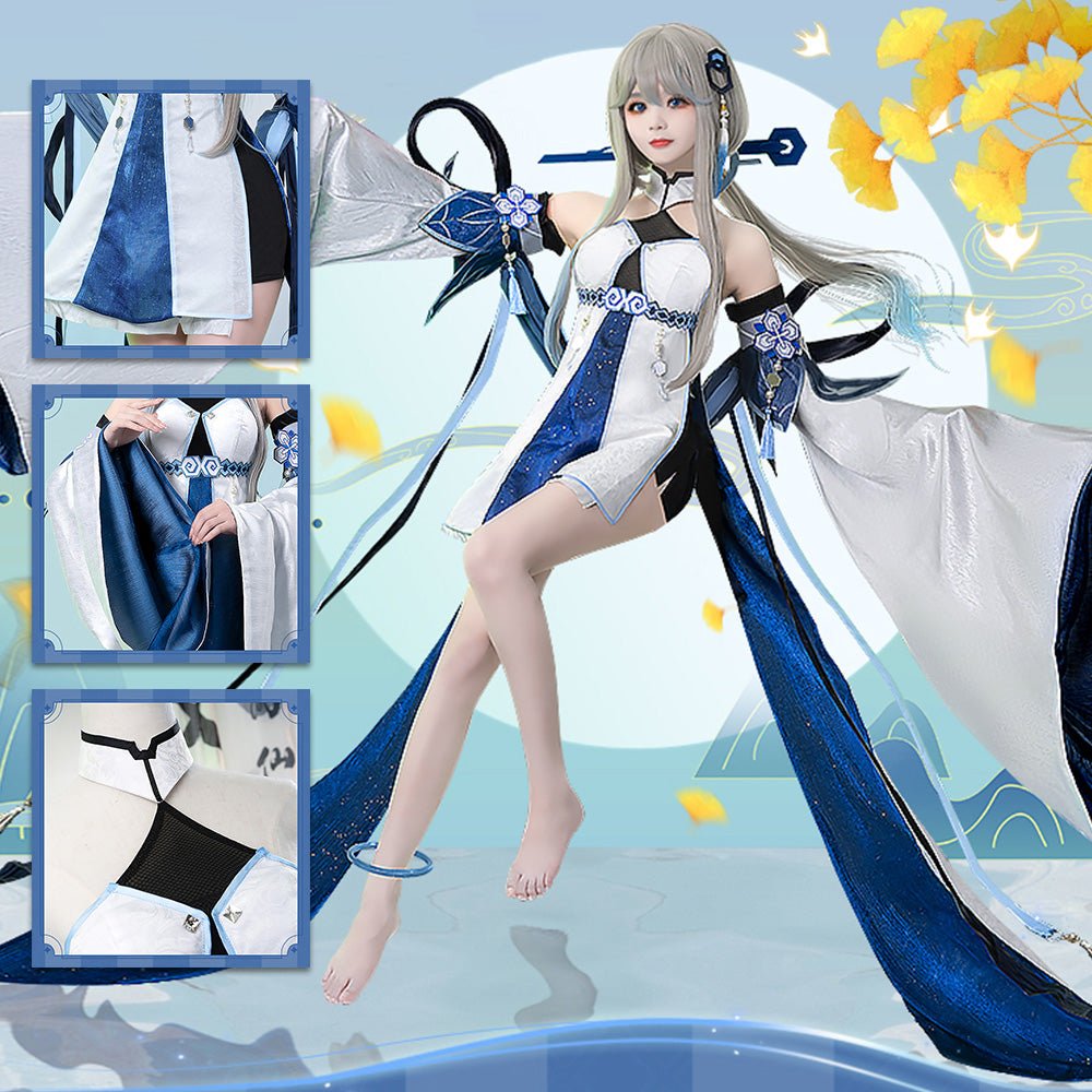 Genshin Impact Ping Laolao High Quality Anime Game Halloween Cosplay Costume - Qcoser