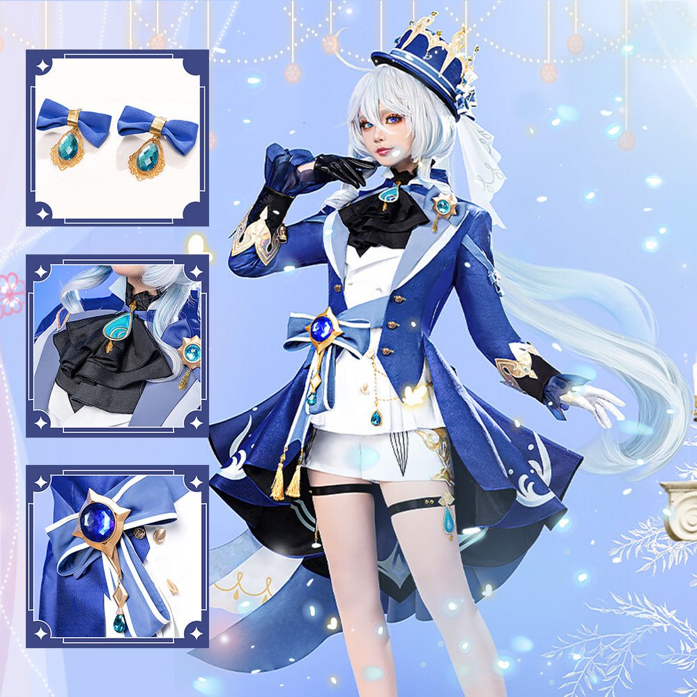 Genshin Impact Water God Phocalus High Quality Anime Game Halloween Cosplay Costume - Qcoser