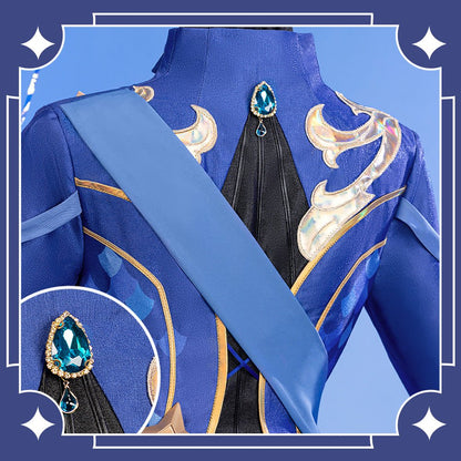 Genshin Impact Water God Phocalus High Quality Anime Game Halloween Cosplay Costume - Qcoser