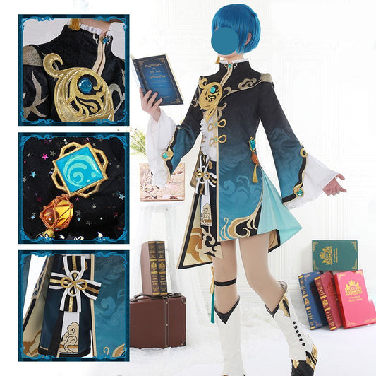 Genshin Impact Xingqiu High Quality Anime Game Halloween Cosplay Costume - Qcoser