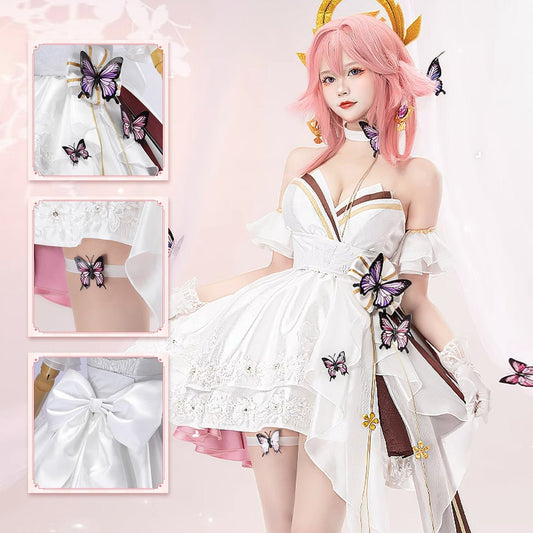 Genshin Impact Yae Miko High Quality Anime Game Halloween Cosplay Costume - Qcoser