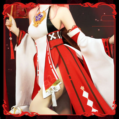 Genshin Impact Yae Miko High Quality Anime Game Halloween Cosplay Costume - Qcoser