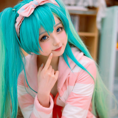 Hatsune Miku Halloween Uniform Miku Cute Room Wear Pajamas Sleepwear Outfits for Women Girls Daily Wear Cosplay Costume - Qcoser