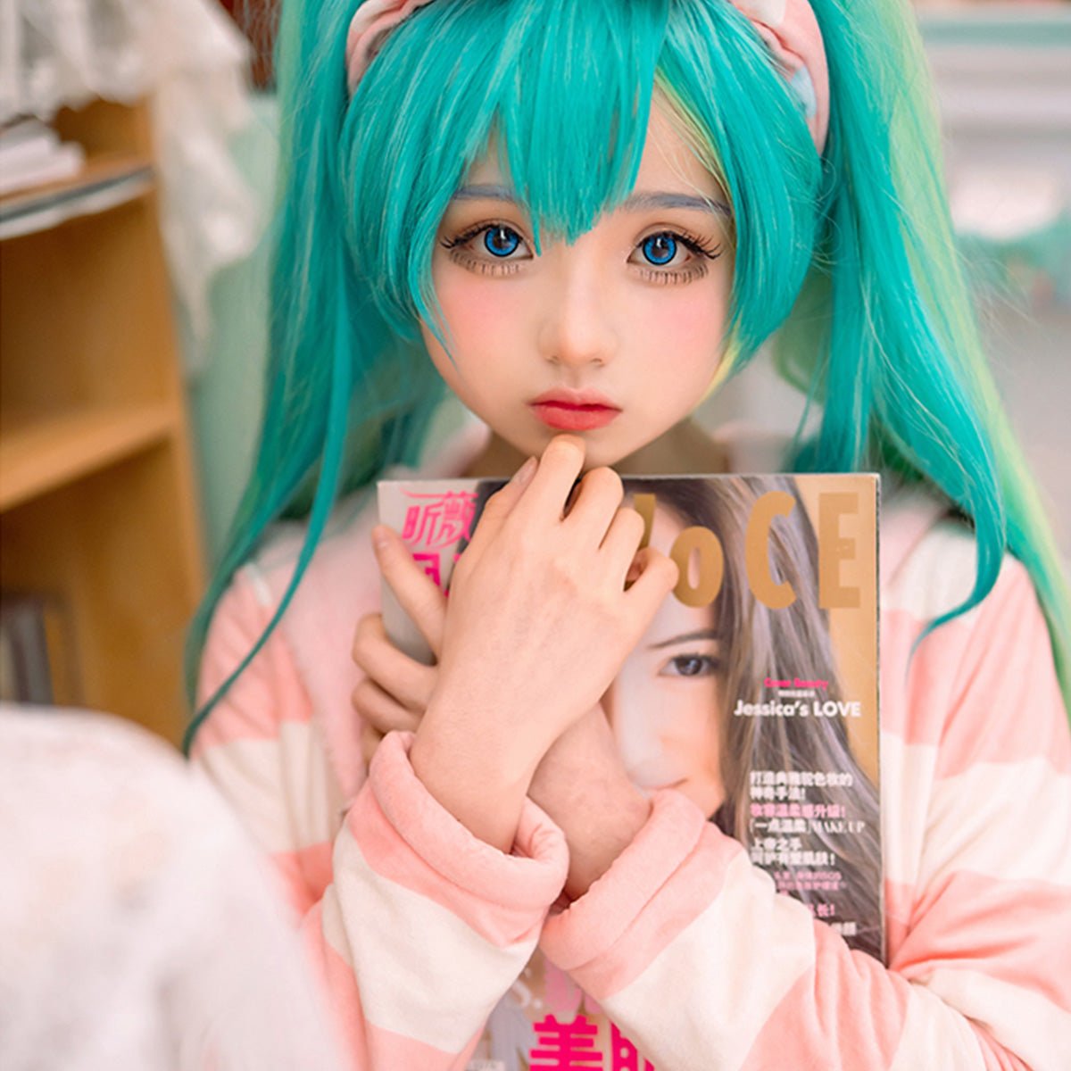 Hatsune Miku Halloween Uniform Miku Cute Room Wear Pajamas Sleepwear Outfits for Women Girls Daily Wear Cosplay Costume - Qcoser