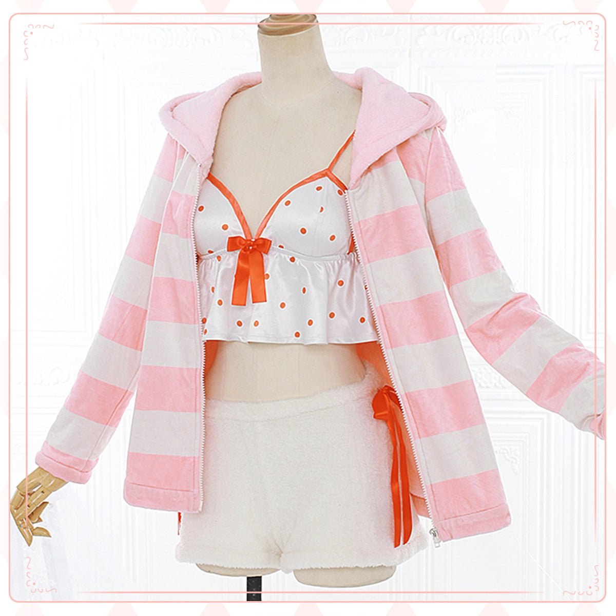 Hatsune Miku Halloween Uniform Miku Cute Room Wear Pajamas Sleepwear Outfits for Women Girls Daily Wear Cosplay Costume - Qcoser