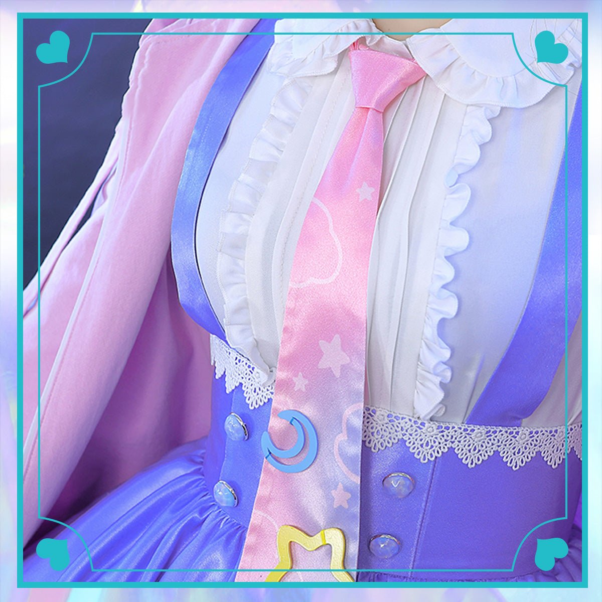 Hatsune Miku illusional Digital Stars Miku Coat Uniform Anime Women Daily Dress Cosplay Costume - Qcoser