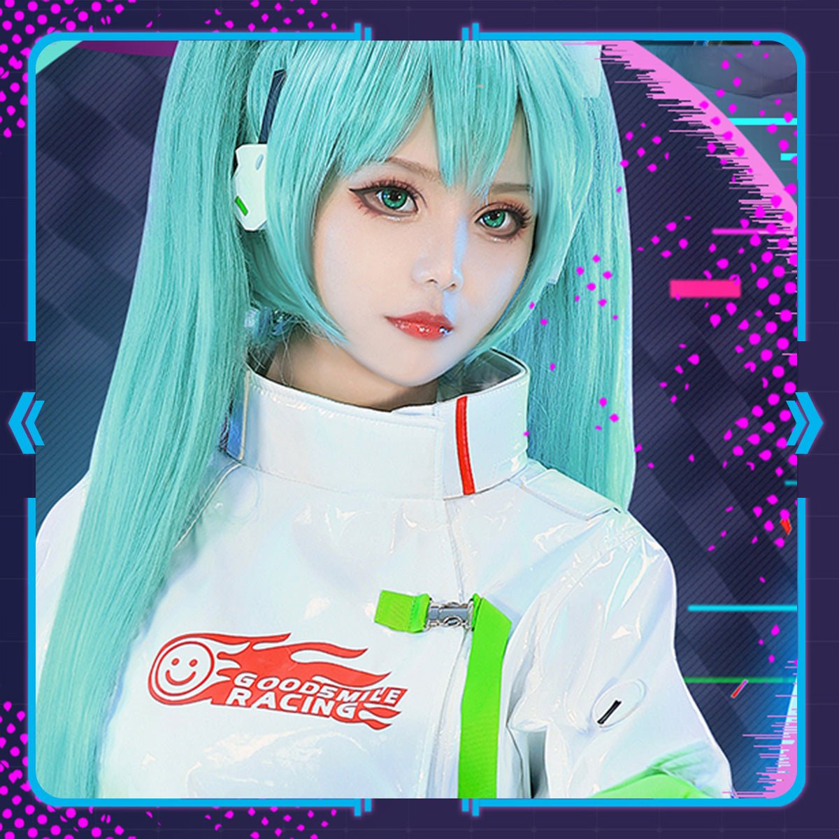 Hatsune Miku Racing Cool Suit Cosplay Costume - Qcoser