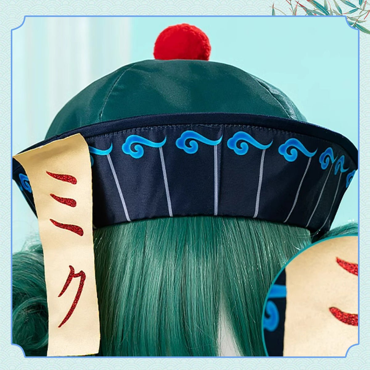 Hatsune Miku Vocal Little Zombie Top and Dress with Hat and Necklace Cosplay Costume - Qcoser