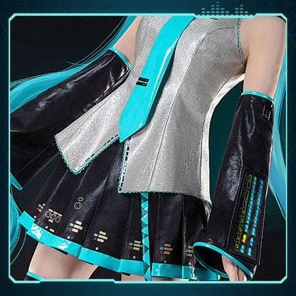 Hatsune Miku Vocaloid Miku LED Women Glowing Cosplay Costume - Qcoser